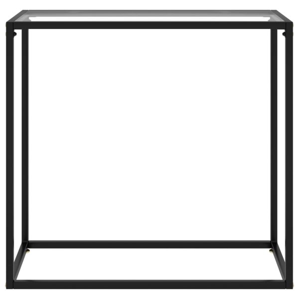 Konzolni stol prozirni 80 x 35 x 75 cm od kaljenog stakla - Slika 2