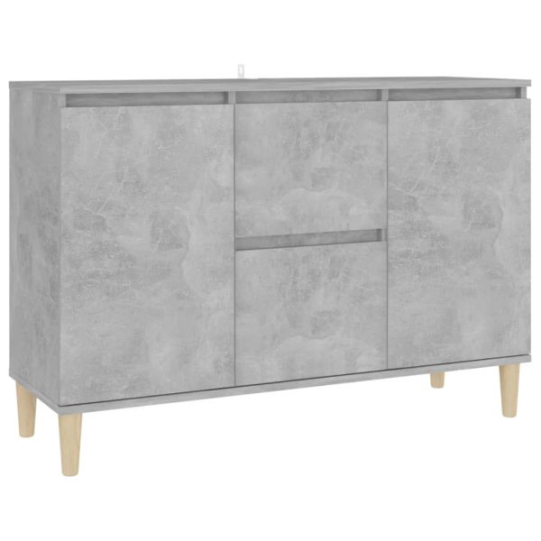 Komoda siva boja betona 101x35x70 cm od konstruiranog drva - Slika 2