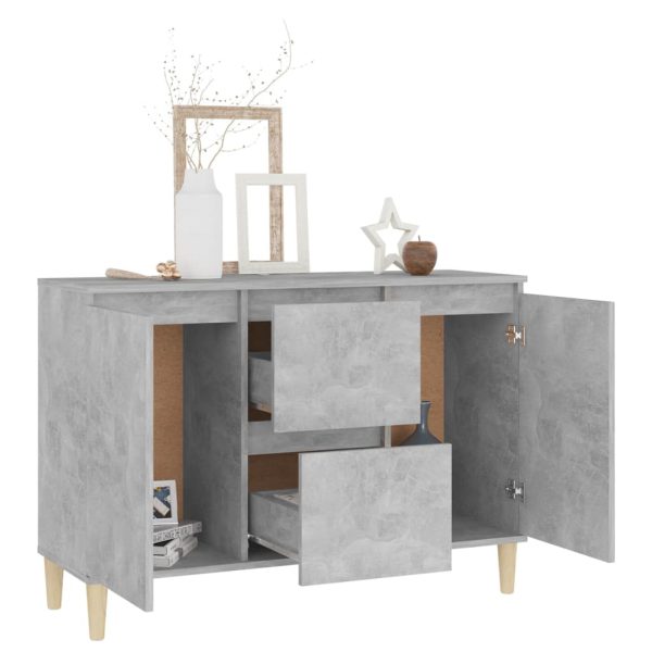 Komoda siva boja betona 101x35x70 cm od konstruiranog drva - Slika 3