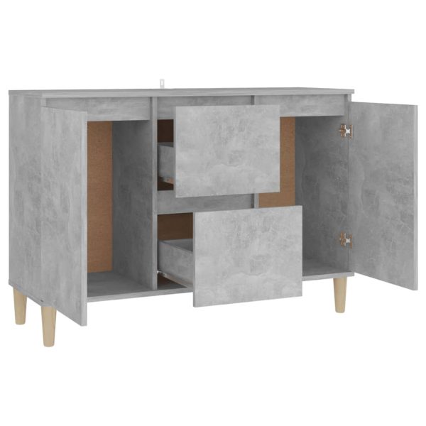 Komoda siva boja betona 101x35x70 cm od konstruiranog drva - Slika 4