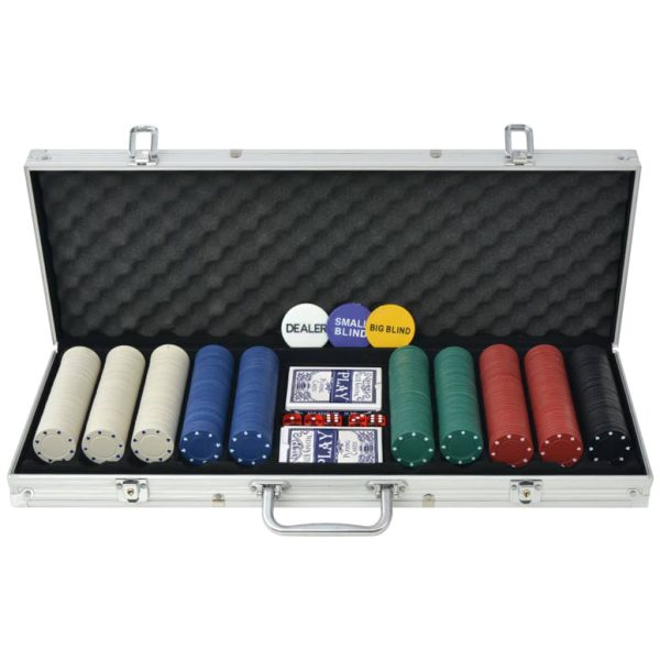 Set za Poker s 500 Žetona Aluminijum