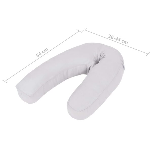 Jastuk za trudnice u obliku slova J 54 x (36 - 43) cm sivi - Slika 3