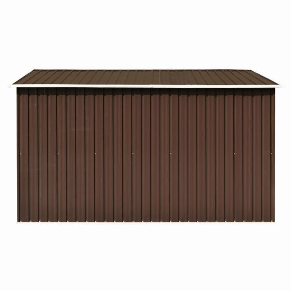 Vrtno spremište 257 x 298 x 178 cm metalno smeđe - Slika 4