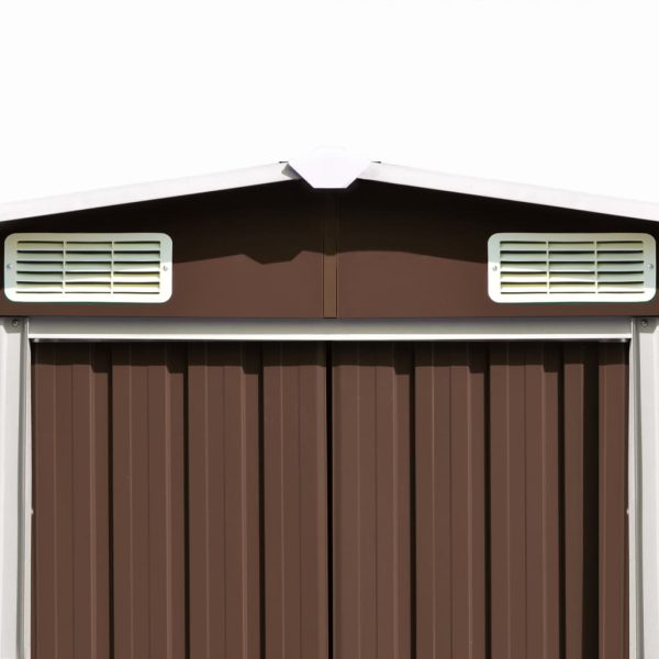 Vrtno spremište 257 x 298 x 178 cm metalno smeđe - Slika 5