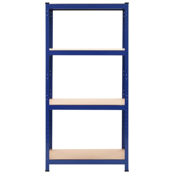 Police za pohranu 2 kom plave 80 x 40 x 160 cm čelik i MDF - Slika 3