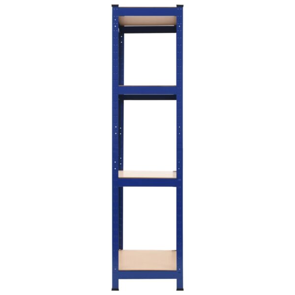 Police za pohranu 2 kom plave 80 x 40 x 160 cm čelik i MDF - Slika 4