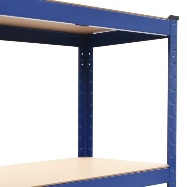 Police za pohranu 2 kom plave 80 x 40 x 160 cm čelik i MDF - Slika 6
