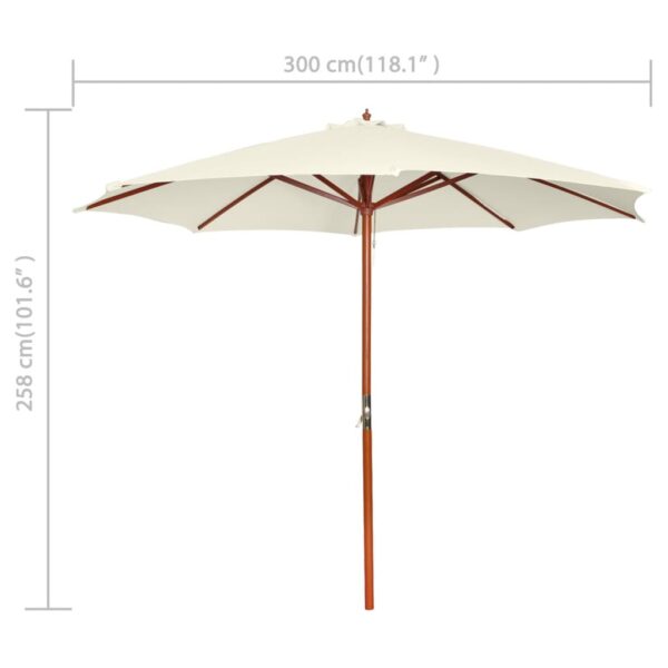 Suncobran 300 x 258 cm pješčano bijeli - Slika 7