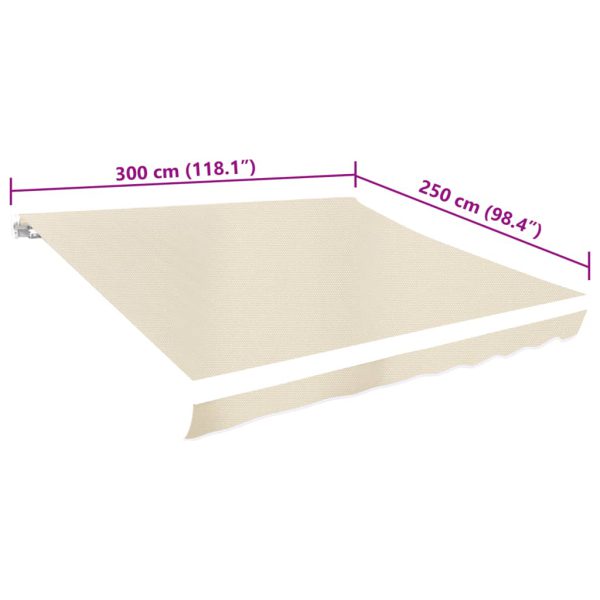Platno za tendu krem 3 x 2,5 m (okvir nije uključen) - Slika 4