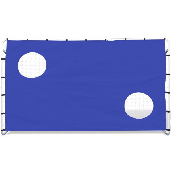 Nogometni gol sa zidom za ciljanje čelični 240 x 92 x 150 cm - Slika 2