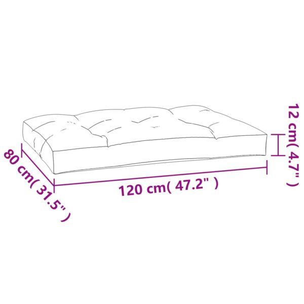 Jastuk za palete boja vina 120 x 80 x 12 cm od tkanine - Slika 9
