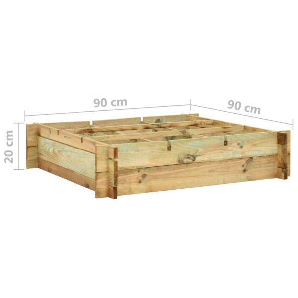 Posuda za sadnju 90 x 90 x 20 cm od impregniranog drva - Slika 6
