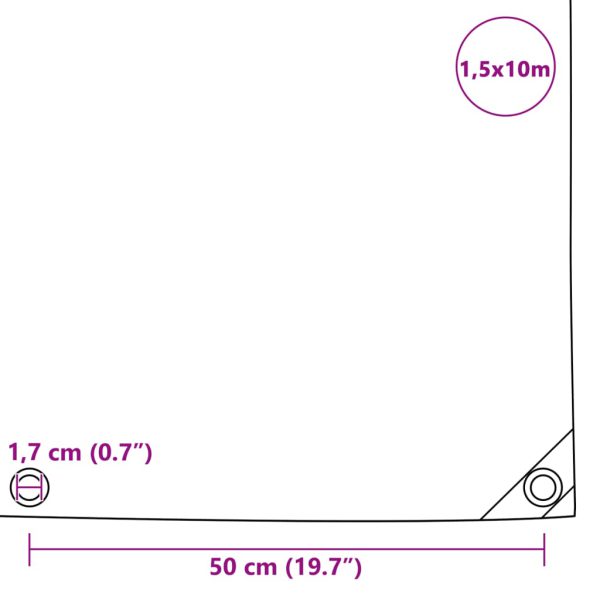 Cerada 650 g/m² 1,5 x 10 m bijela - Slika 6