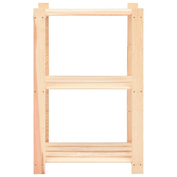 Stalak za pohranu s 3 razine 60x38x90 cm od borovine 150 kg - Slika 3