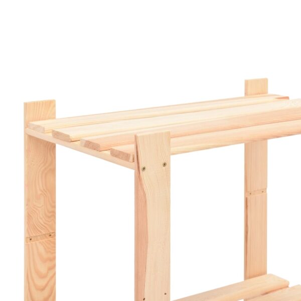 Stalak za pohranu s 3 razine 60x38x90 cm od borovine 150 kg - Slika 5