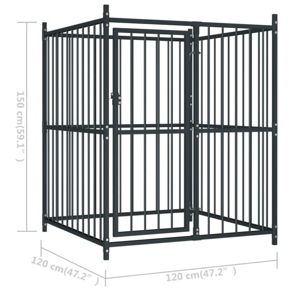 Vanjski kavez za pse 120 x 120 x 150 cm - Slika 5