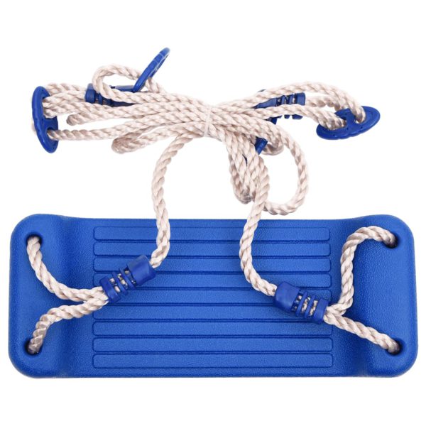 Sjedala za ljuljačke s užadi 2 kom plava 38 x 16 cm polietilen - Slika 3