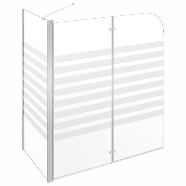 Tuš-kabina 120 x 68 x 130 cm od kaljenog stakla prugasta - Slika 4