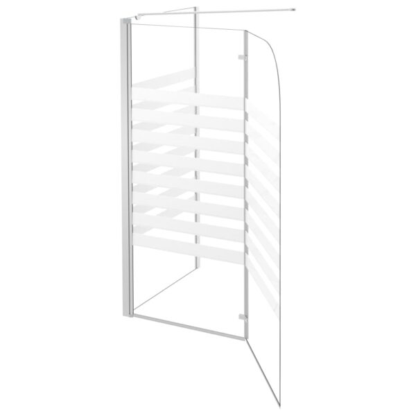 Tuš-kabina 120 x 68 x 130 cm od kaljenog stakla prugasta - Slika 9