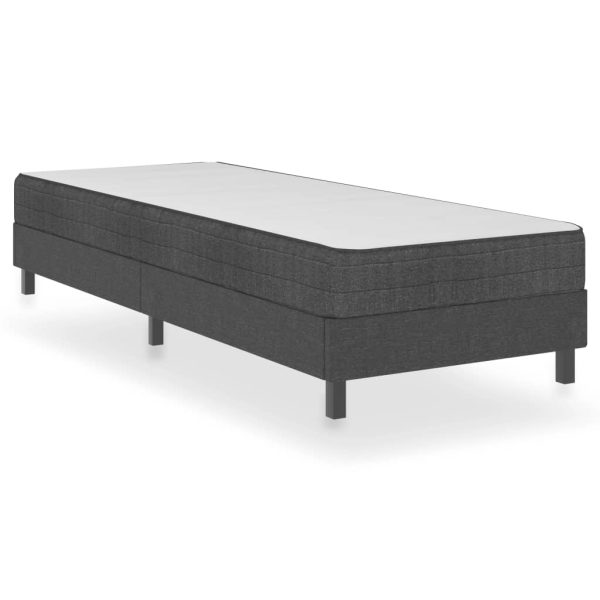 Box spring okvir za krevet od tkanine sivi 80 x 200 cm - Slika 2