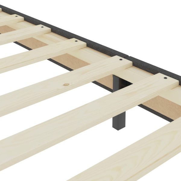 Box spring okvir za krevet od tkanine sivi 80 x 200 cm - Slika 7