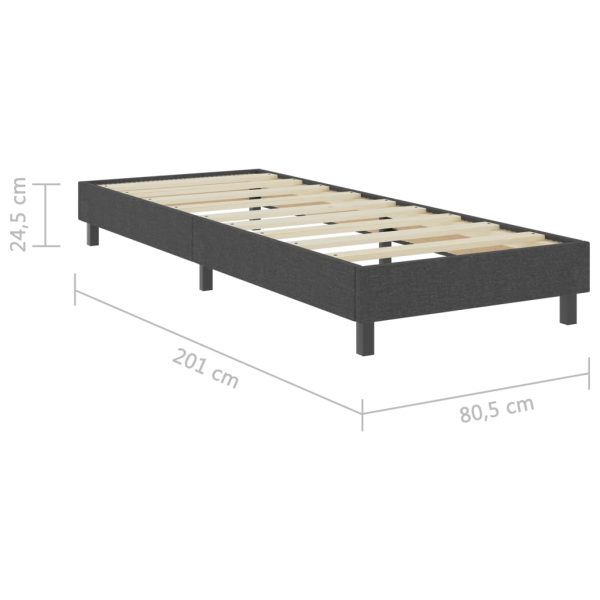 Box spring okvir za krevet od tkanine sivi 80 x 200 cm - Slika 8