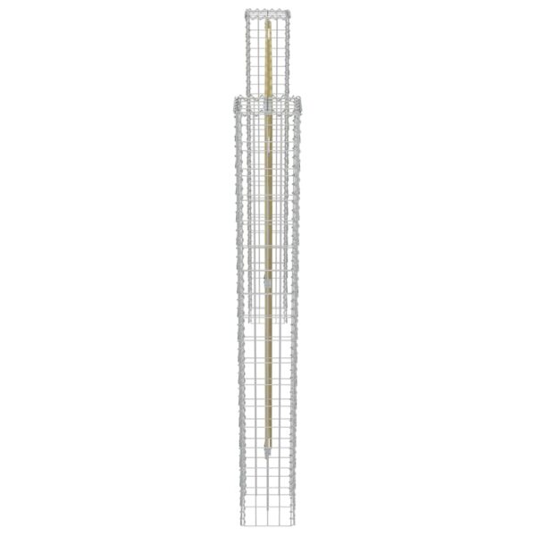 Vrtni gabionski stupovi 2 kom pocinčani čelik 20 x 20 x 190 cm - Slika 5