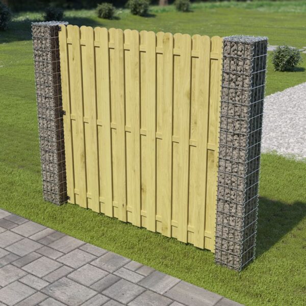 Vrtni gabionski stupovi 2 kom pocinčani čelik 20 x 20 x 190 cm