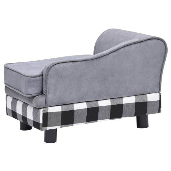 Sofa za pse siva 57 x 34 x 36 cm plišana - Slika 6