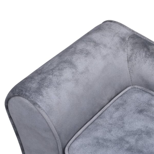 Sofa za pse siva 57 x 34 x 36 cm plišana - Slika 10