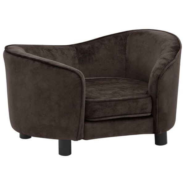 Sofa za pse smeđa 69 x 49 x 40 cm plišana - Slika 2