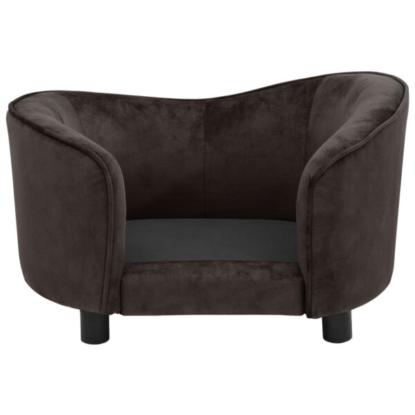Sofa za pse smeđa 69 x 49 x 40 cm plišana - Slika 4
