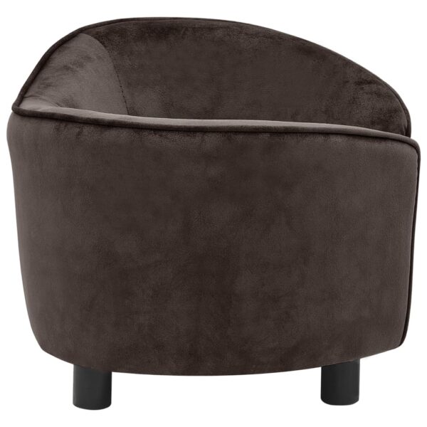 Sofa za pse smeđa 69 x 49 x 40 cm plišana - Slika 5