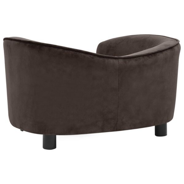 Sofa za pse smeđa 69 x 49 x 40 cm plišana - Slika 6