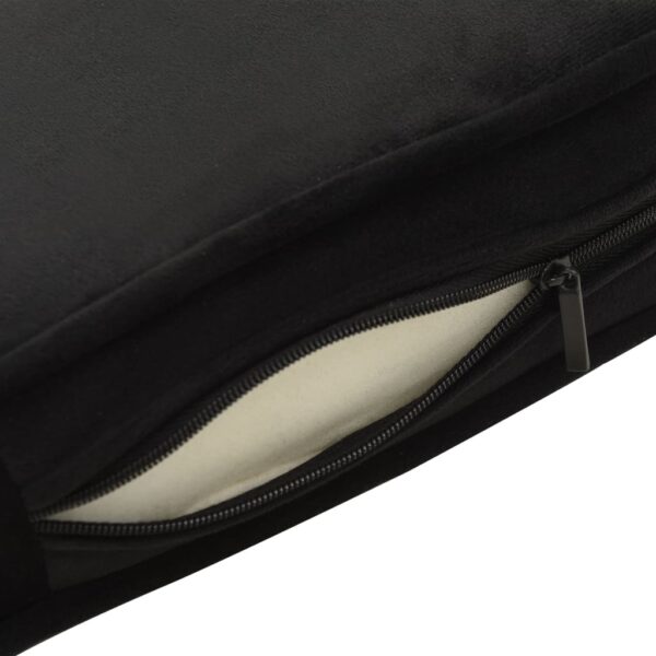 Sofa za pse crna 81 x 43 x 31 cm od pliša i umjetne kože - Slika 7