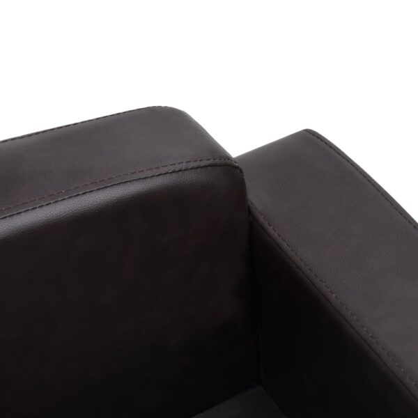 Sofa za pse smeđa 80 x 50 x 40 cm od umjetne kože - Slika 7