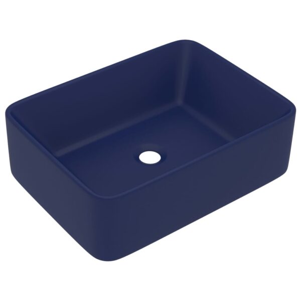 Luksuzni umivaonik mat tamnoplavi 41 x 30 x 12 cm keramički - Slika 2