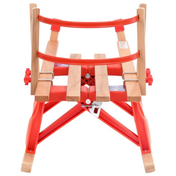 Sklopive sanjke s naslonom 119 cm drvene - Slika 4