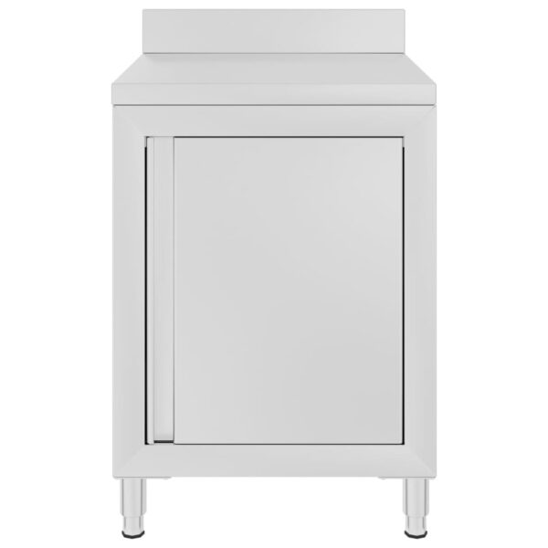 Komercijalni radni stol s ormarićem 60 x 60 x 96 cm od čelika - Slika 2