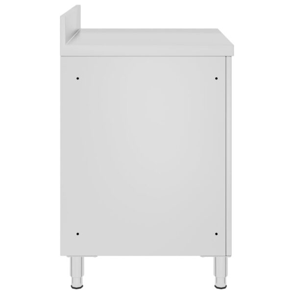 Komercijalni radni stol s ormarićem 60 x 60 x 96 cm od čelika - Slika 3