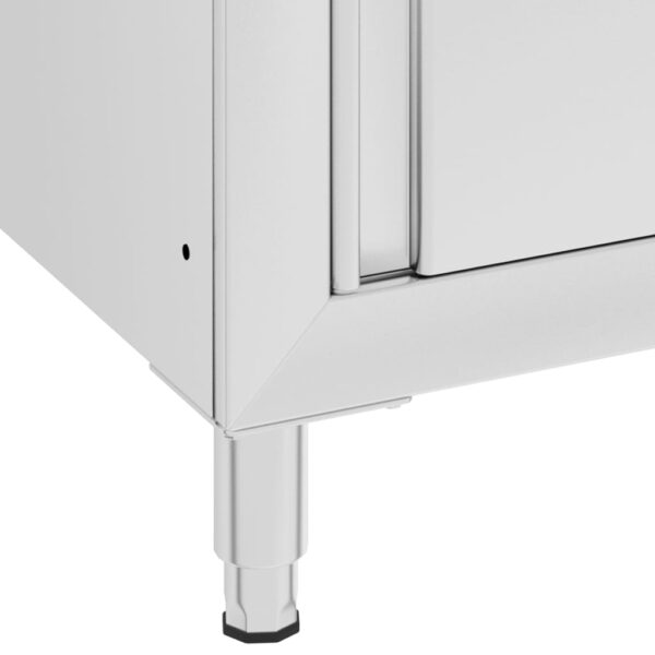 Komercijalni radni stol s ormarićem 60 x 60 x 96 cm od čelika - Slika 6