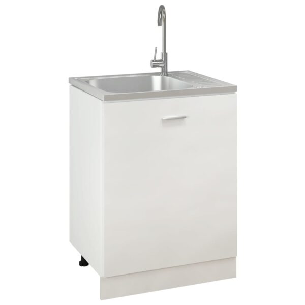 Kuhinjski sudoper s cjedilom srebrni 500 x 600 x 155 mm čelični - Slika 4