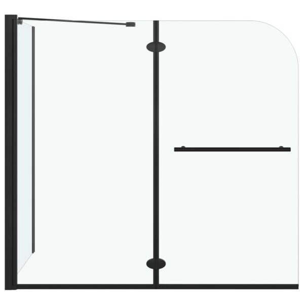 Dvostruka preklopna tuš-kabina ESG 120 x 68 x 130 cm crna - Slika 3