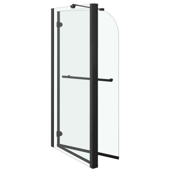 Dvostruka preklopna tuš-kabina ESG 120 x 68 x 130 cm crna - Slika 4