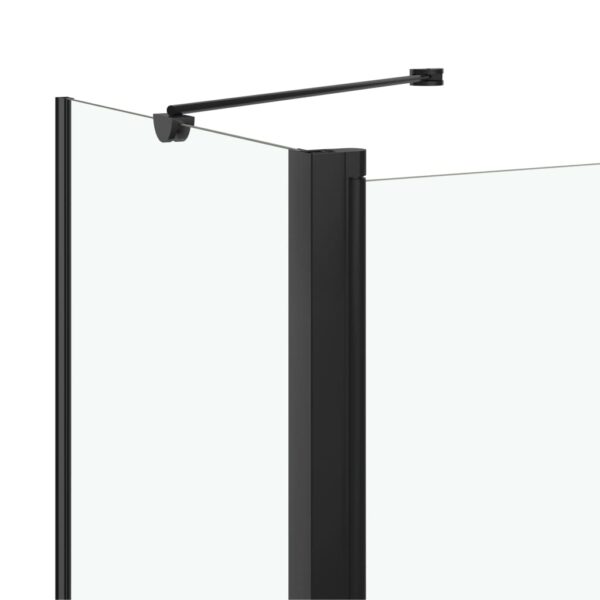 Dvostruka preklopna tuš-kabina ESG 120 x 68 x 130 cm crna - Slika 5
