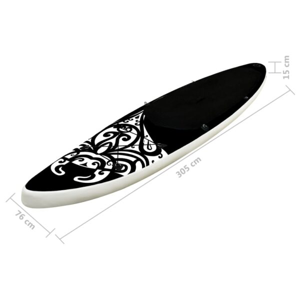 Set daske na napuhavanje za veslanje stojeći 305x76x15 cm crni - Slika 11