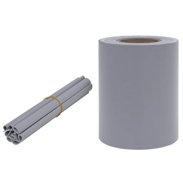 Vrtni zaslon za privatnost PVC 35 x 0,19 m mat svjetlosivi - Slika 2
