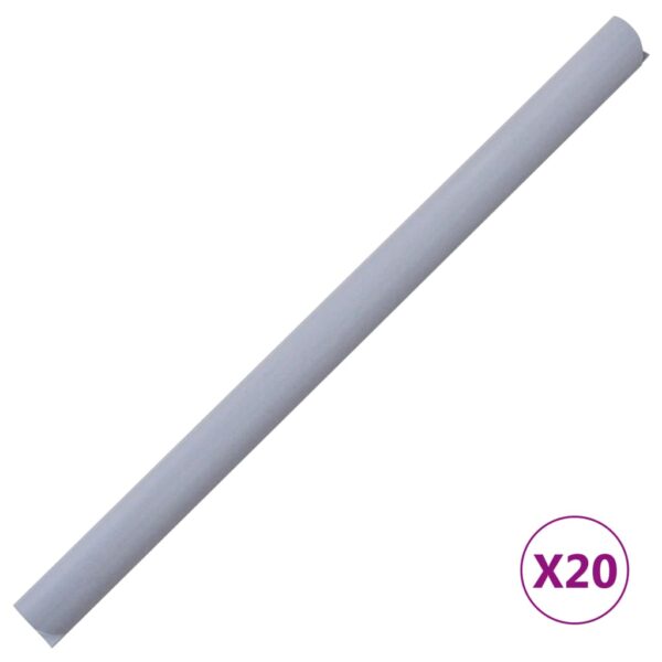 Vrtni zaslon za privatnost PVC 35 x 0,19 m mat svjetlosivi - Slika 8