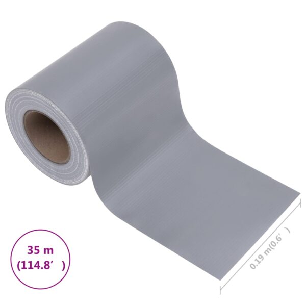 Vrtni zaslon za privatnost PVC 35 x 0,19 m mat svjetlosivi - Slika 10
