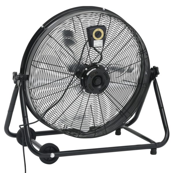 Industrijski ventilator s bubnjem 60 cm 180 W crni - Slika 4